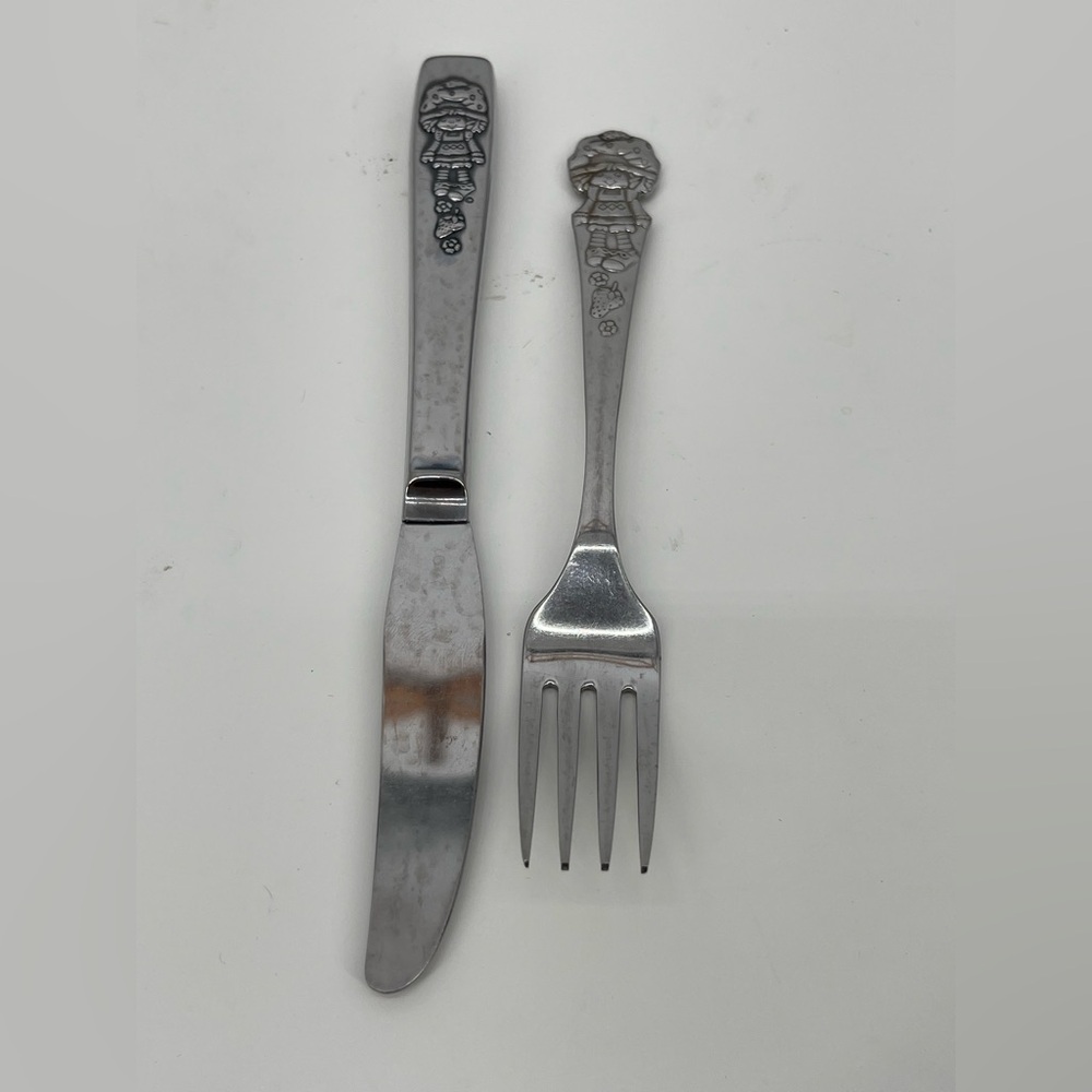 1982 Oneida Strawberry Shortcake Children's Stainles Steel Fork and Knife